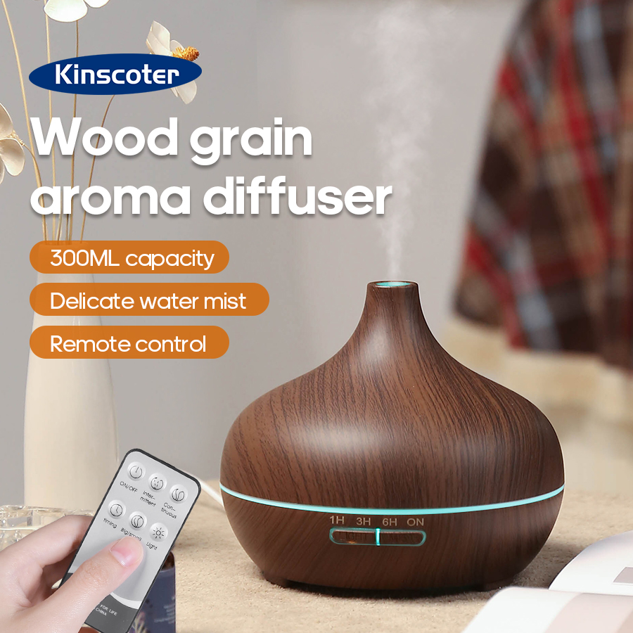 Home Fragrance Oil - เครื่องกระจายกลิ่นหอม KINSCOTER ลายไม้ ขนาด 300 มล.