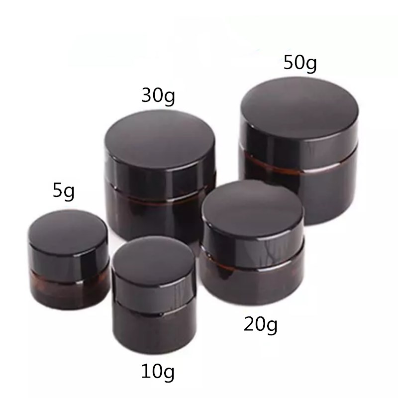 Amber Jar Candle - 20 ชิ้น ขวดแก้วสีอำพันขนาดเล็ก 5ml 10ml 15ml
