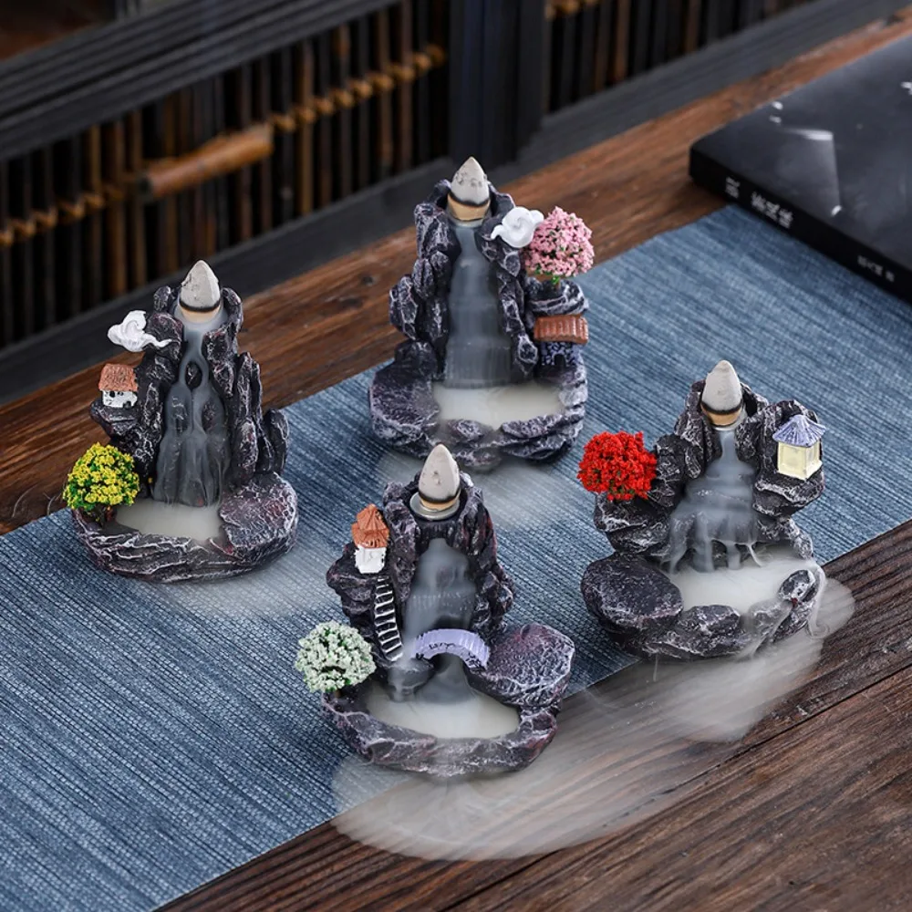 Incense Cone Holder - ที่ใส่ธูปแบบน้ำตก พร้อมกรวยธูปกลับด้าน ของตกแต่งบ้าน กลิ่นหอมบำบัด พร้อมกรวยธูปกลับด้าน