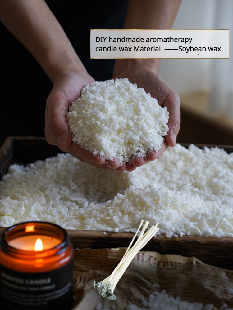 Soy Wax Flake - 2lb (1กก.) ขี้ผึ้งถั่วเหลืองธรรมชาติ100% เกล็ดถั่วเหลืองสีขาวบริสุทธิ์ถ้วยแกะสลักแบบ DIY วัตถุดิบเทียนหอมด้วยมือ