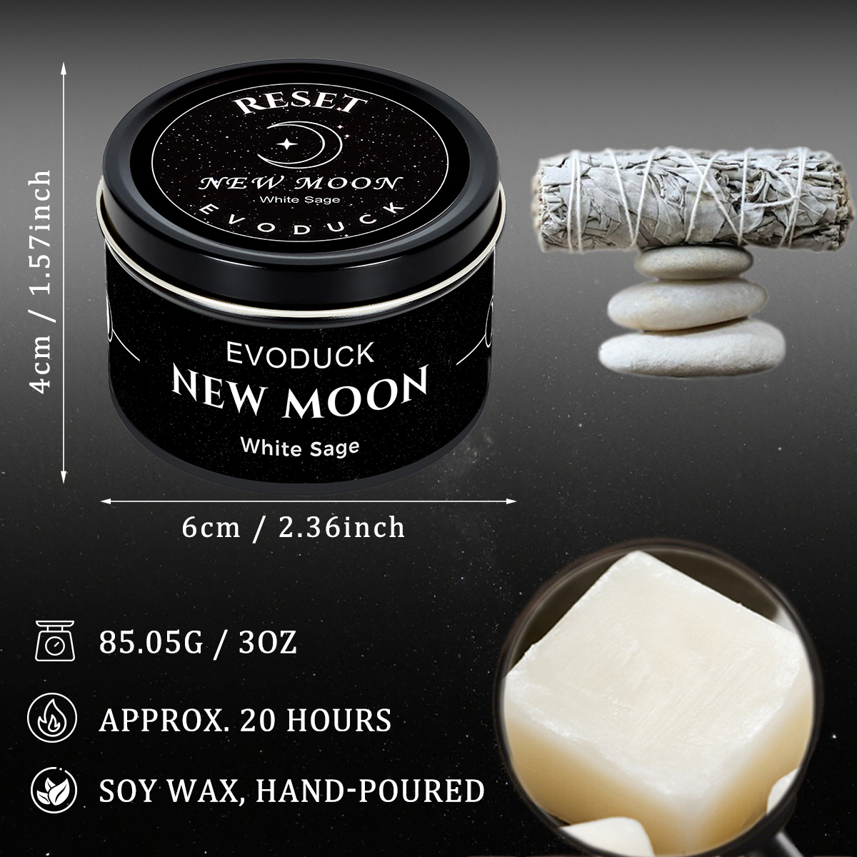 เทียนหอมกลิ่นพระจันทร์เสี้ยว 1 - Soy Wax Flake บทวิจารณ์และราคา