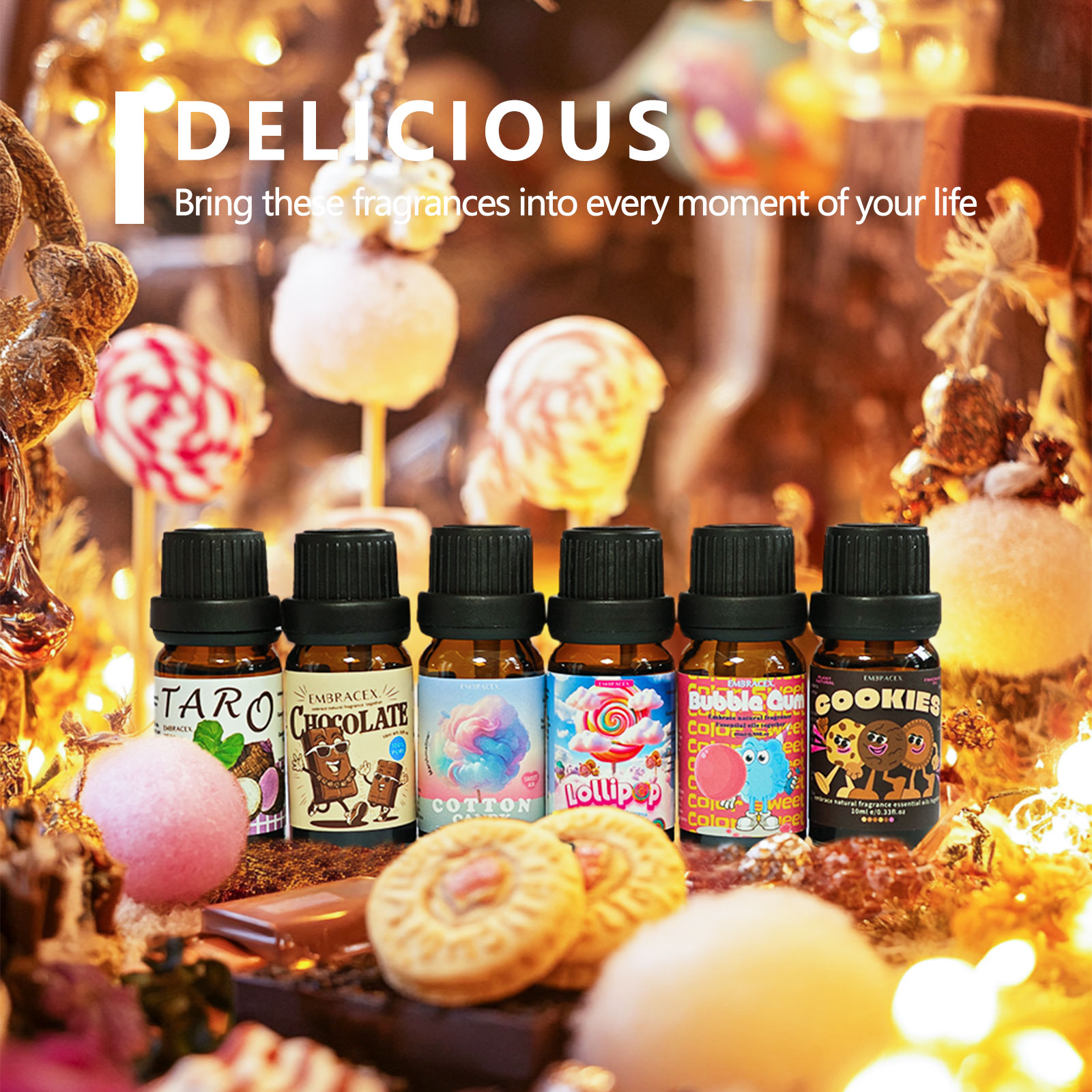 6 ชิ้น/1 ชุด น้ำมันหอมระเหยกลิ - Home Fragrance Oil บทวิจารณ์และราคา
