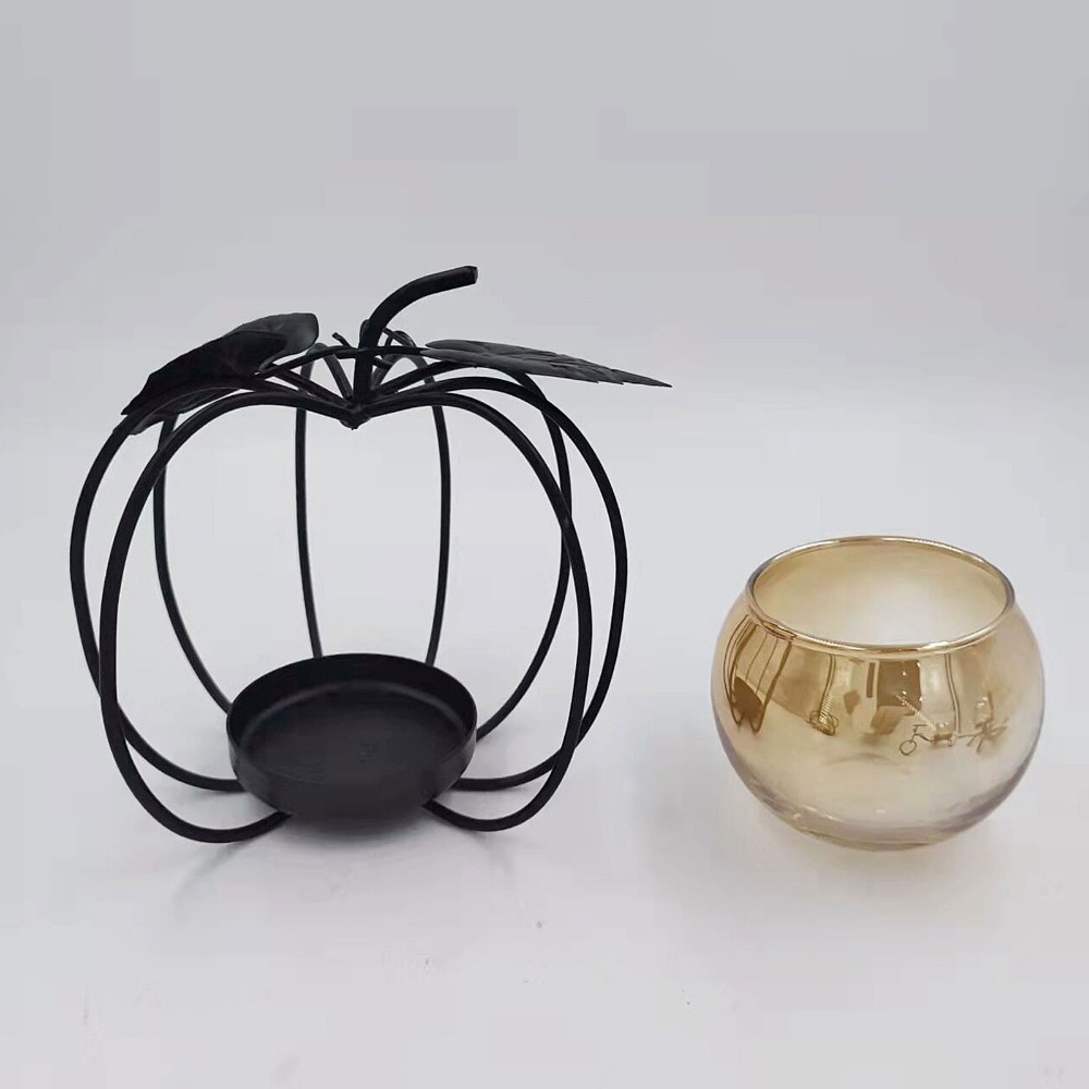 เชิงเทียนเหล็กแก้วพร้อมถ้วยสีเ - Amber Jar Candle บทวิจารณ์และราคา