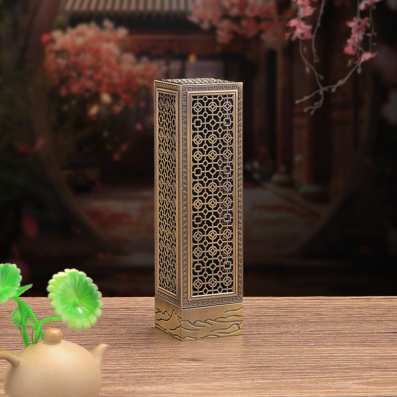 สไตล์จีนทองแดงเหรียญรูปแบบแนวต - Incense Cone Holder บทวิจารณ์และราคา