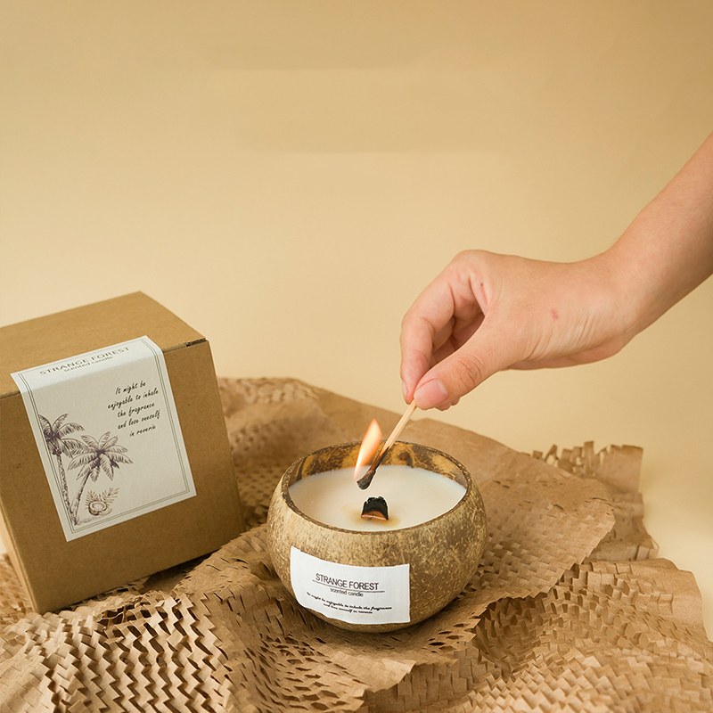 เทียนอโรมากะลามะพร้าว น้ํามันห - Home Fragrance Scented Candle บทวิจารณ์และราคา