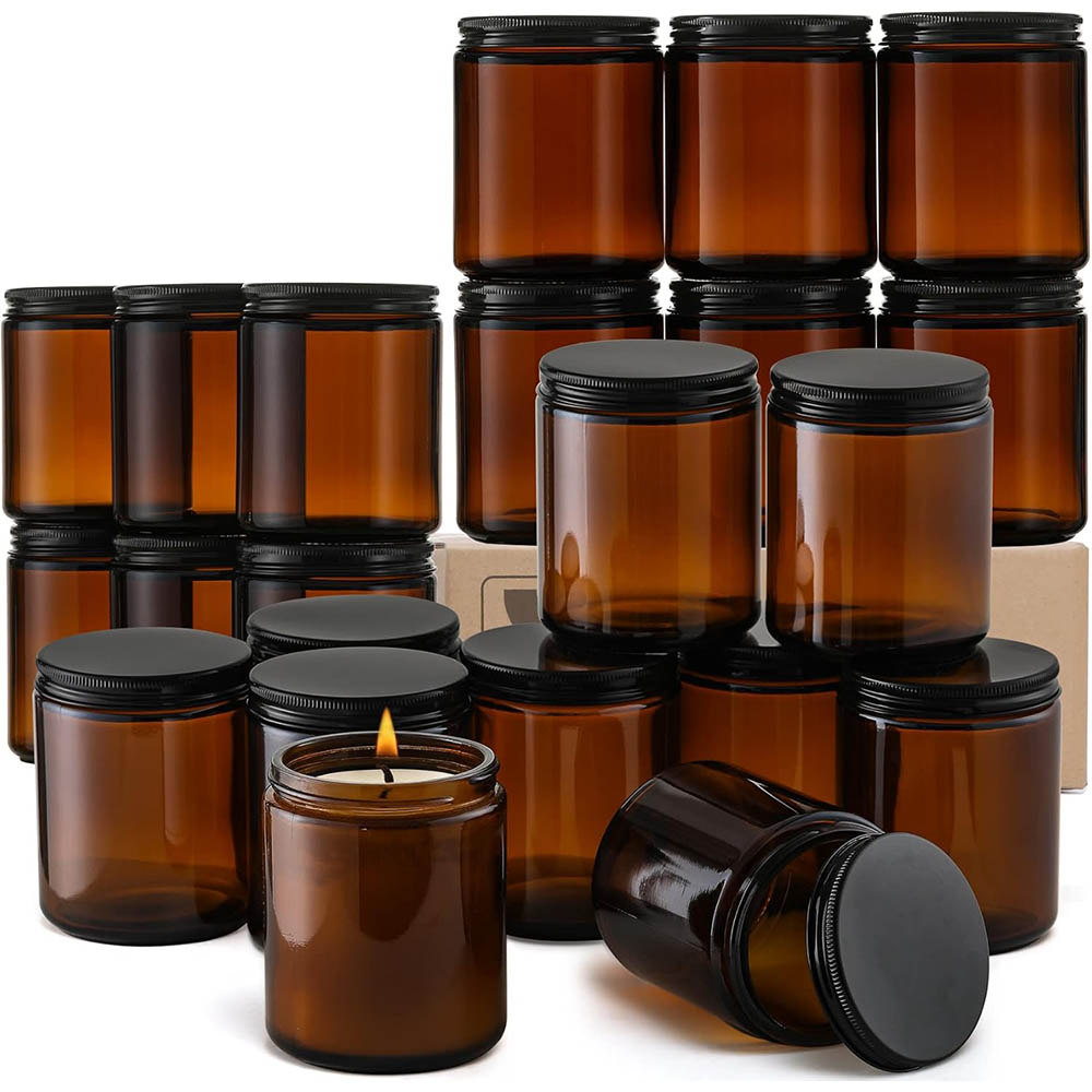 ขวดแก้วสีอำพันขนาด 8 ออนซ์ พร้ - Amber Jar Candle บทวิจารณ์และราคา