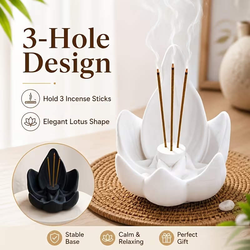 เตาเผาธูปทรงดอกบัวสไตล์จีนเซน  - Incense Cone Holder บทวิจารณ์และราคา