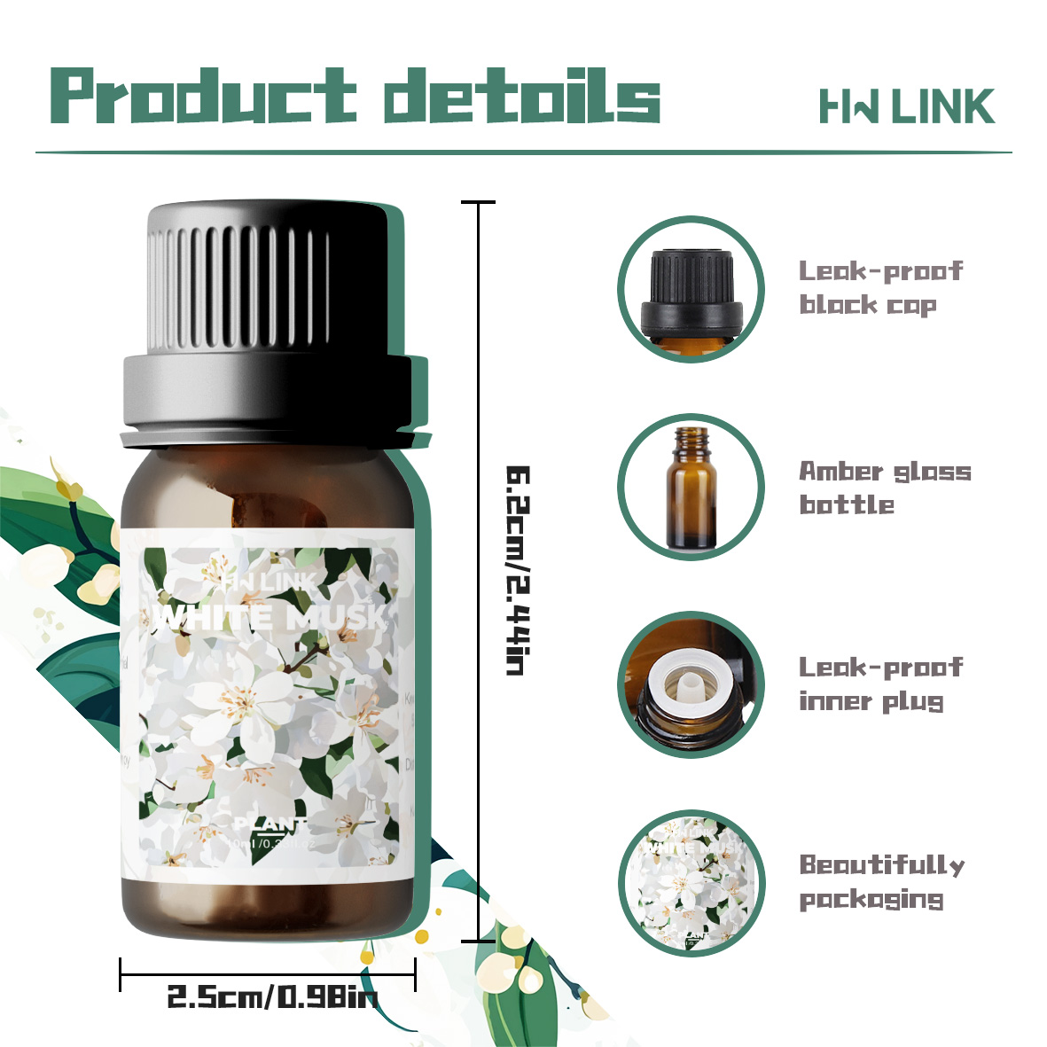 น้ำมันหอมกลิ่นมัสค์สีขาว 10 มล - Home Fragrance Oil บทวิจารณ์และราคา