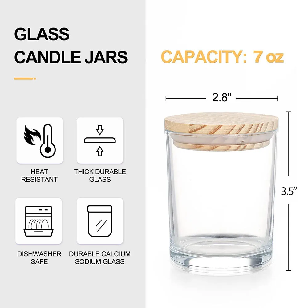 ขวดแก้วหนา 200 มล. สำหรับทำเที - Amber Jar Candle บทวิจารณ์และราคา