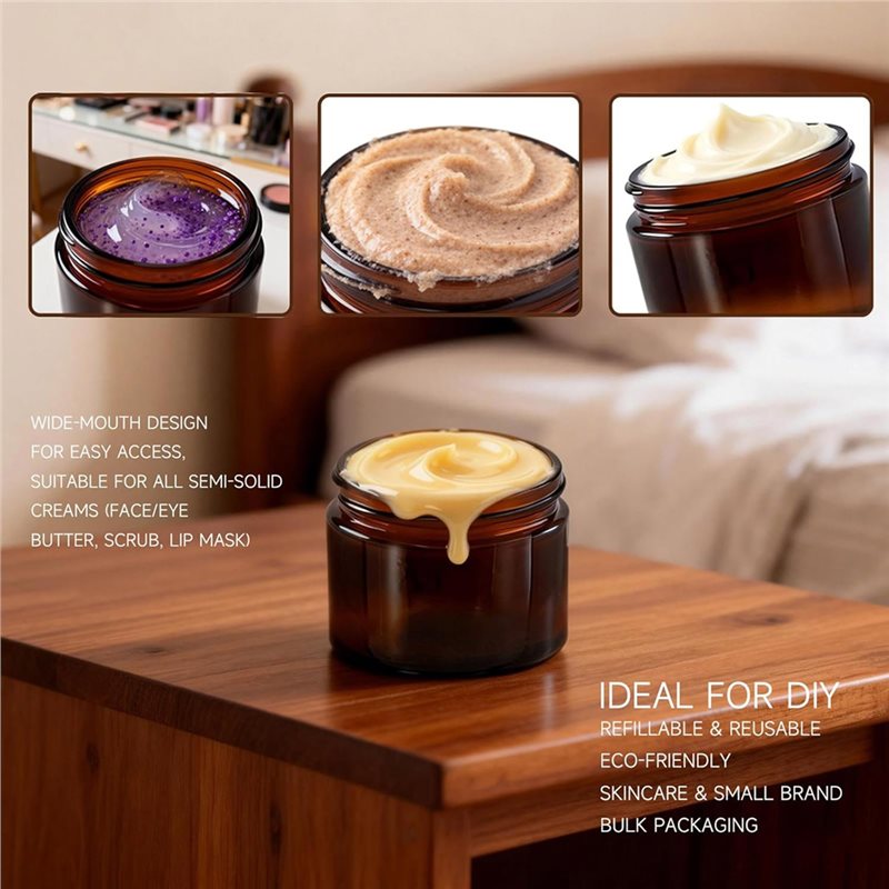 สำหรับเครื่องสำอางโฮมเมด บาล์ม - Amber Jar Candle บทวิจารณ์และราคา