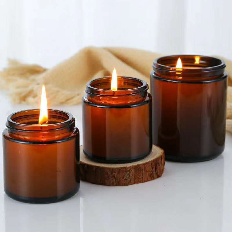 ขวดแก้วสีชาขนาด 100/250 มล. 6  - Amber Jar Candle บทวิจารณ์และราคา